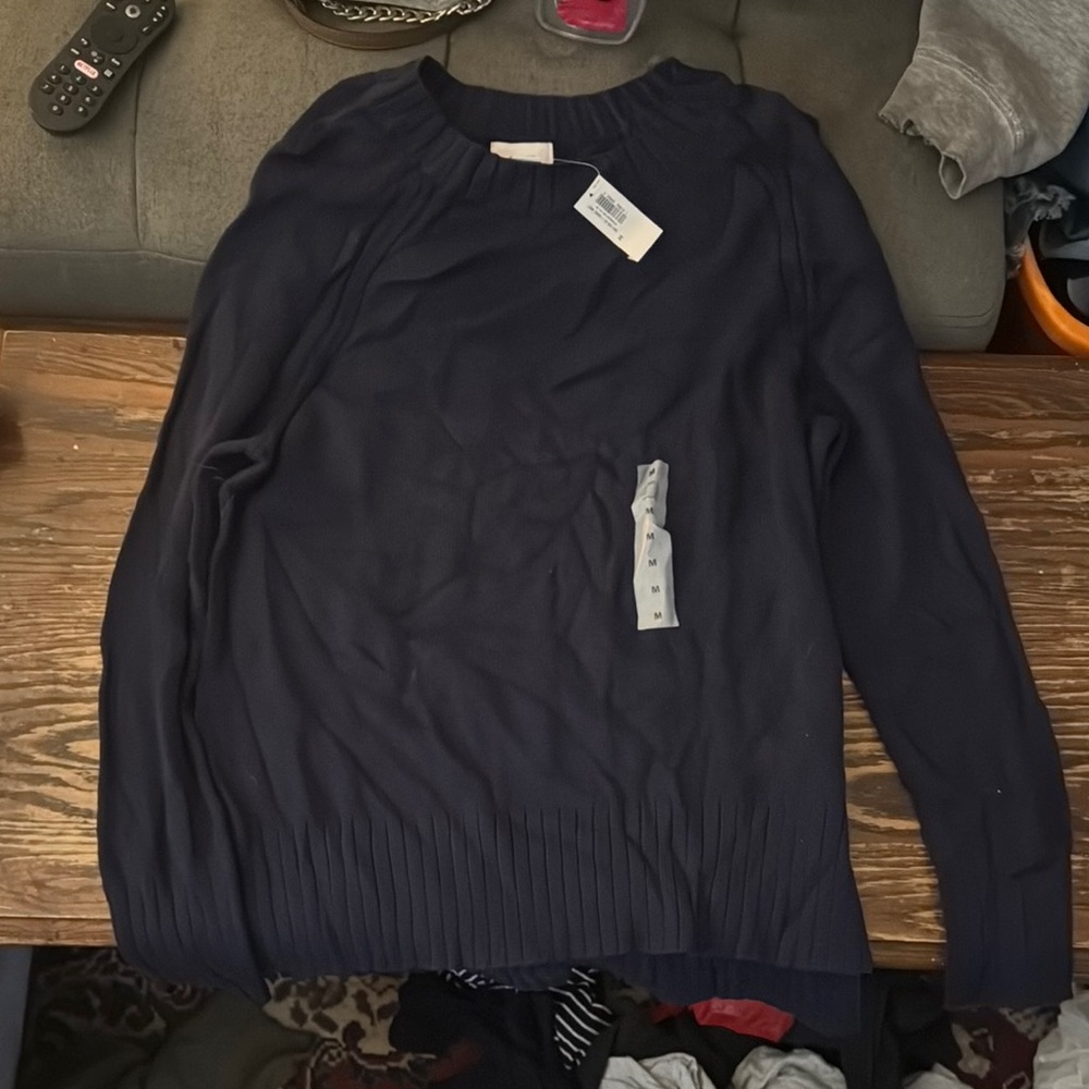 Old Navy Blue Crew Neck Sweater Classic Knit